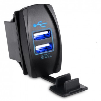 Urbanroad DC 12-24V Dual USB Port Car Charger Cigarette Lighter Socket Power Adapter Splitter 5V 3.1A For IPhone 6 6S 7 Samsung