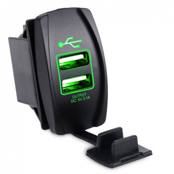 Urbanroad DC 12-24V Dual USB Port Car Charger Cigarette Lighter Socket Power Adapter Splitter 5V 3.1A For IPhone 6 6S 7 Samsung