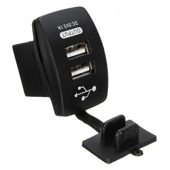 12/24V Dual USB Socket Car Charger Power Adapter 3.1A 5V Output With LED Light For All Phone For Toyota/Skoda/VW/Audi