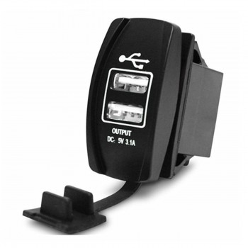 12/24V Dual USB Socket Car Charger Power Adapter 3.1A 5V Output With LED Light For All Phone For Toyota/Skoda/VW/Audi