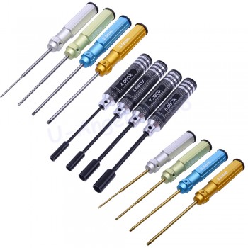 RC Tools 4 pcs hex screw driver set titanium plating hardened 1.5 2.0 2.5 3.0mm screwdriver For helicopter toys