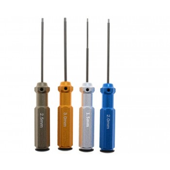 RC Tools 4 pcs hex screw driver set titanium plating hardened 1.5 2.0 2.5 3.0mm screwdriver For helicopter toys