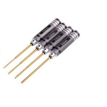 RC Tools 4 pcs hex screw driver set titanium plating hardened 1.5 2.0 2.5 3.0mm screwdriver For helicopter toys