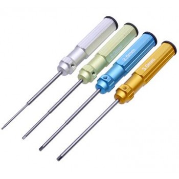 RC Tools 4 pcs hex screw driver set titanium plating hardened 1.5 2.0 2.5 3.0mm screwdriver For helicopter toys
