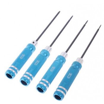 RC Tools 4 pcs hex screw driver set titanium plating hardened 1.5 2.0 2.5 3.0mm screwdriver For helicopter toys