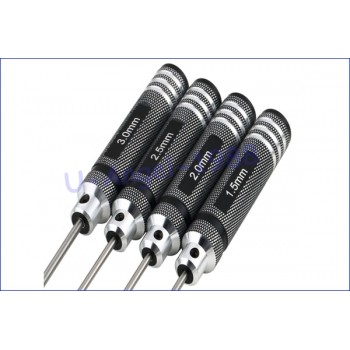RC Tools 4 pcs hex screw driver set titanium plating hardened 1.5 2.0 2.5 3.0mm screwdriver For helicopter toys