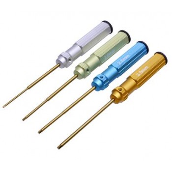 RC Tools 4 pcs hex screw driver set titanium plating hardened 1.5 2.0 2.5 3.0mm screwdriver For helicopter toys