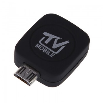 1Pcs Black Mini Micro USB 2.0 DVB-T Digital TV Tuner Receiver For Android Phone Tablet PC Car Electronics Accessories