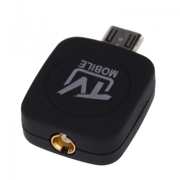 1Pcs Black Mini Micro USB 2.0 DVB-T Digital TV Tuner Receiver For Android Phone Tablet PC Car Electronics Accessories