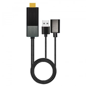 Universal HDMI Cable 1080P Mirror Link Cord Android / iOS / Type-C Phone to HDTV Adapter