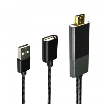 Universal HDMI Cable 1080P Mirror Link Cord Android / iOS / Type-C Phone to HDTV Adapter