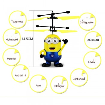 Original Fly Flashing Me Minion RC Helicopter Hand Control Toys Quadcopter RC Drone Ar.drone Ball With LED VS XS809shw JJRC H36