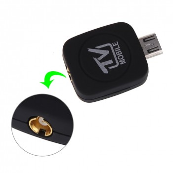 Mini Micro USB 2.0 DVB-T Digital TV Tuner Receiver with Antenna for Android Phone Tablet PC Black