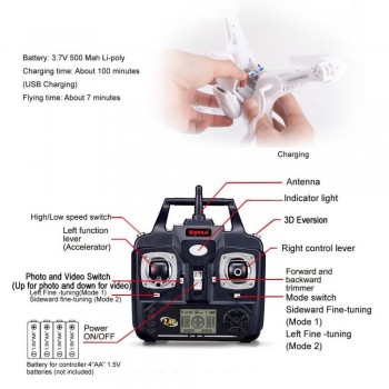 SYMA X5C (Upgrade Version) RC Drone 6-Axis Remote Control Helicopter Quadcopter With 2MP HD Camera or X5 RC Dron No Camera