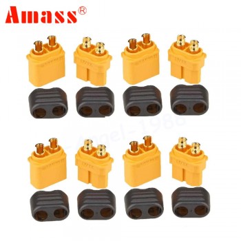 10 x Amass XT60+ Plug Connector With Sheath Housing 5 Male 5 Female (5 Pair )