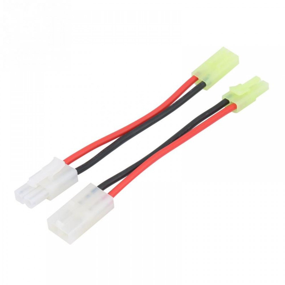 Hot Sale Large Tamiya Male Female To Mini Tamiya Female Male Adapter Converter Plug 16AWG Cable Wire High Quality RC Accessory