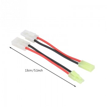 Hot Sale Large Tamiya Male Female To Mini Tamiya Female Male Adapter Converter Plug 16AWG Cable Wire High Quality RC Accessory