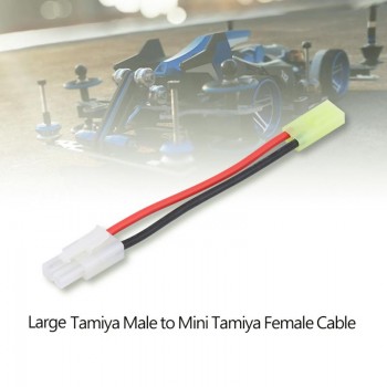 Hot Sale Large Tamiya Male Female To Mini Tamiya Female Male Adapter Converter Plug 16AWG Cable Wire High Quality RC Accessory