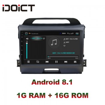 IDOICT  Android 8.1 Car DVD Player GPS Navigation Multimedia For KIA Sportage R radio 2010-2017 car stereo bluetooth