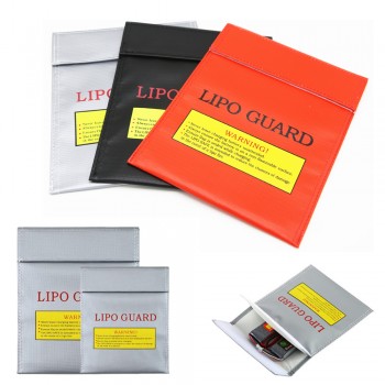 1pcs Fireproof amp; Waterproof High Quality RC LiPo Battery Safety Bag Safe Guard Charge Sack 18x23cm 30x23cm Red Black Silver