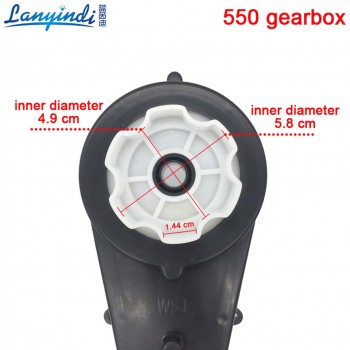 Childrens electric car gearbox with DC motor,kids car gearbox with high and low speed devices,550 and 390 motor for remote car