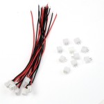 10 Sets Mini Micro 2 Pin JST XH Connector Plug 2.54mm With 24AWG Wires Cables Connector Cable Wire For RC Lipo Battery 150mm