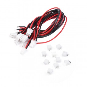 10 Sets Mini Micro 2 Pin JST XH Connector Plug 2.54mm With 24AWG Wires Cables Connector Cable Wire For RC Lipo Battery 150mm
