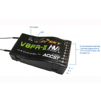 FrSky V8FR-II 2.4GHz 8Channels ACCST Receiver
