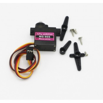 4pcs/lot lofty ambition MG90S 9g Metal Gear Upgraded SG90 Digital Micro Servos for Smart Vehicle Helicopter Boart Car