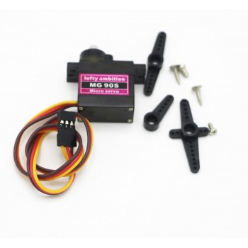 4pcs/lot lofty ambition MG90S 9g Metal Gear Upgraded SG90 Digital Micro Servos for Smart Vehicle Helicopter Boart Car