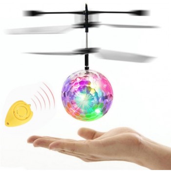 Colorful RC Flying Ball Luminous Kids Flight Balls Infrared Induction Aircraft Remote Control Toys LED Light Mini Helicopter