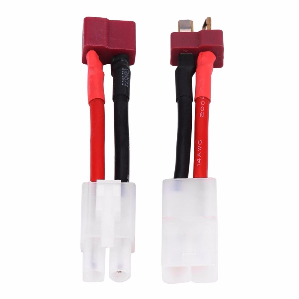 Hot Sale RC Parts Plug Cable 2Pcs/Set 5cm T Plug Female / Male to Tamiya Male / Female Adapter Cable 14 AWG Wire RC Accessories