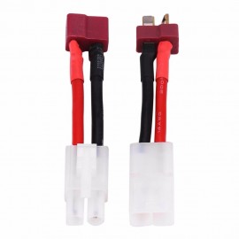 Hot Sale RC Parts Plug Cable 2Pcs/Set 5cm T Plug Female / Male to Tamiya Male / Female Adapter Cable 14 AWG Wire RC Accessories