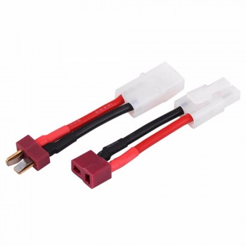 Hot Sale RC Parts Plug Cable 2Pcs/Set 5cm T Plug Female / Male to Tamiya Male / Female Adapter Cable 14 AWG Wire RC Accessories
