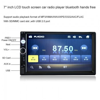 DHL 5 PCS 7018B 2DIN Car Radio Player 1080P Car Bluetooth Audio 7 HD Radio In Dash Touch Screen Stereo USB MP3 MP5 Player