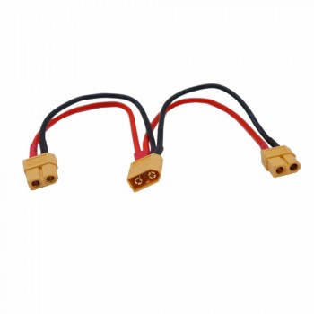 XT60 Parallel Battery Connector Cable Dual Extension Y Splitter 16AWG 15cm Silicone Wire 20% off