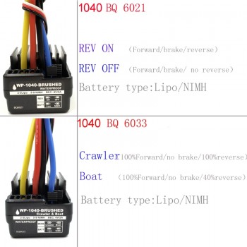 WP 1040 60A Waterproof Brushed ESC Controller for Hobbywing Quicrun Car Motor
