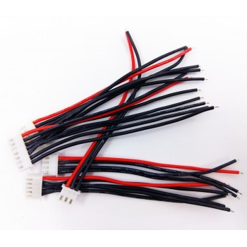 Lipo Battery Balance Cable Wire w Lock 2s 3s 4s 5s 6s Imax B6 Connector 100mm 22AWG Diameter 0.08 up to 200 Degree Super Soft