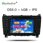IPS Android 8.0 Octa 8 Core 4GB RAM 32GB ROM Car DVD Player RDS Radio GPS Map bluetooth wifi For Benz W203 W209 W219 2004 - 2011