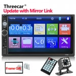 Upgrade 7010B 2 din car radio 7 Player MP5 Touch Screen Bluetooth Multimedia Mirror Android Autoradio Car Backup camera Monitor