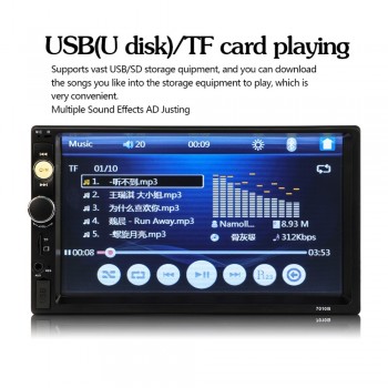 Upgrade 7010B 2 din car radio 7 Player MP5 Touch Screen Bluetooth Multimedia Mirror Android Autoradio Car Backup camera Monitor