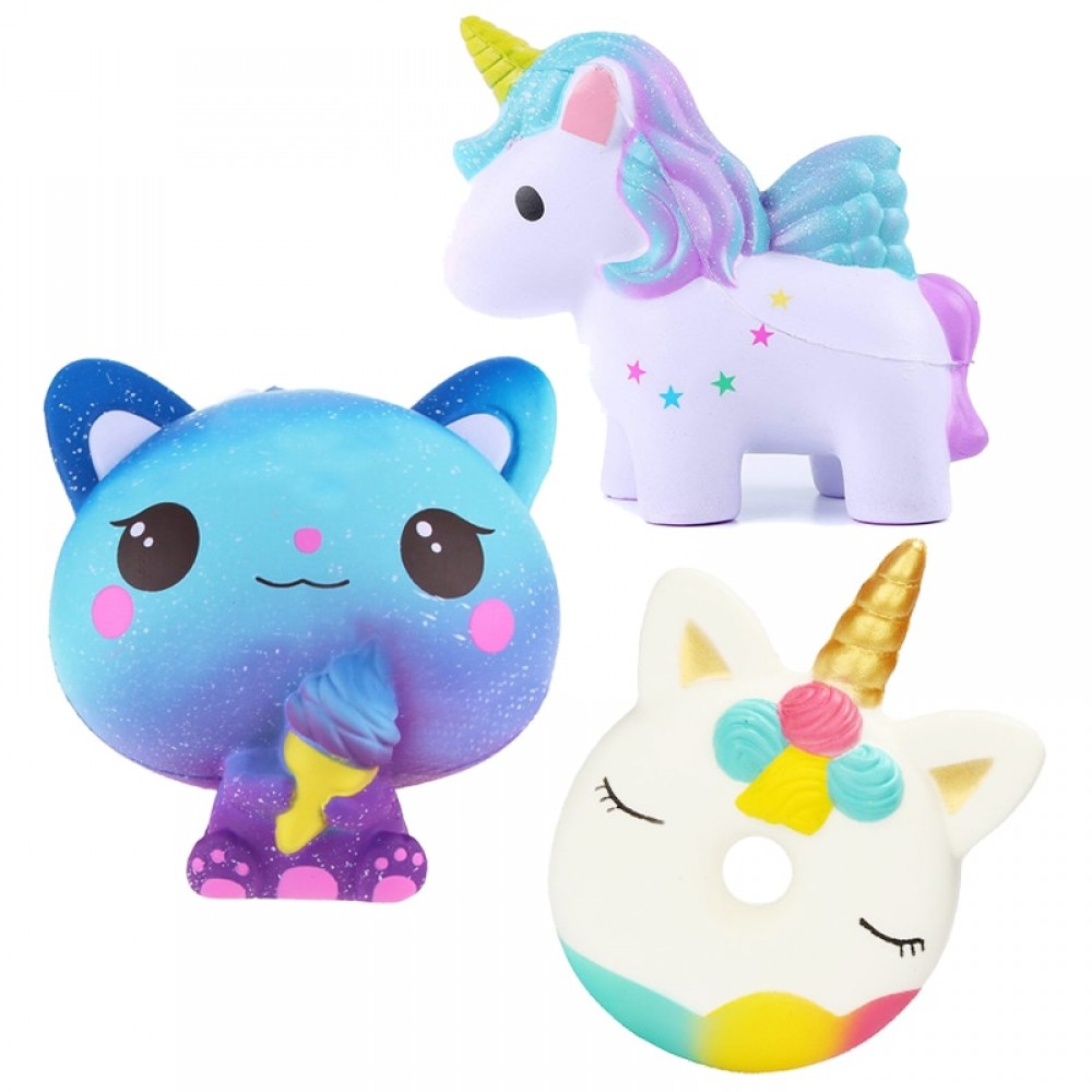 ice cream cat squishy animal kawaii unicorn donut squishy toy smooshy mushy poopsie squish for stress relief wholsale