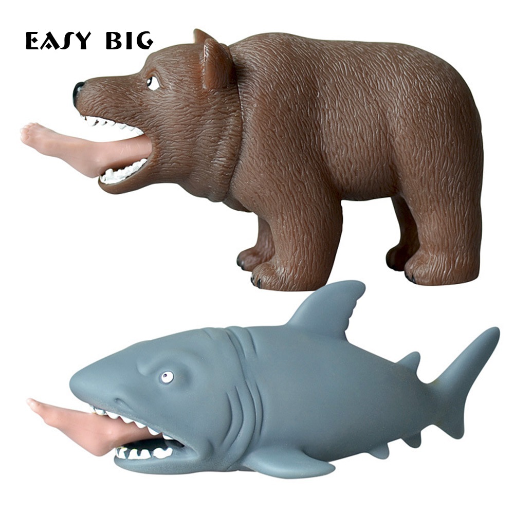 EASY BIG TPR Squeeze Toys Man-eating Sharks/Bears Stress Relief Toys NR0003