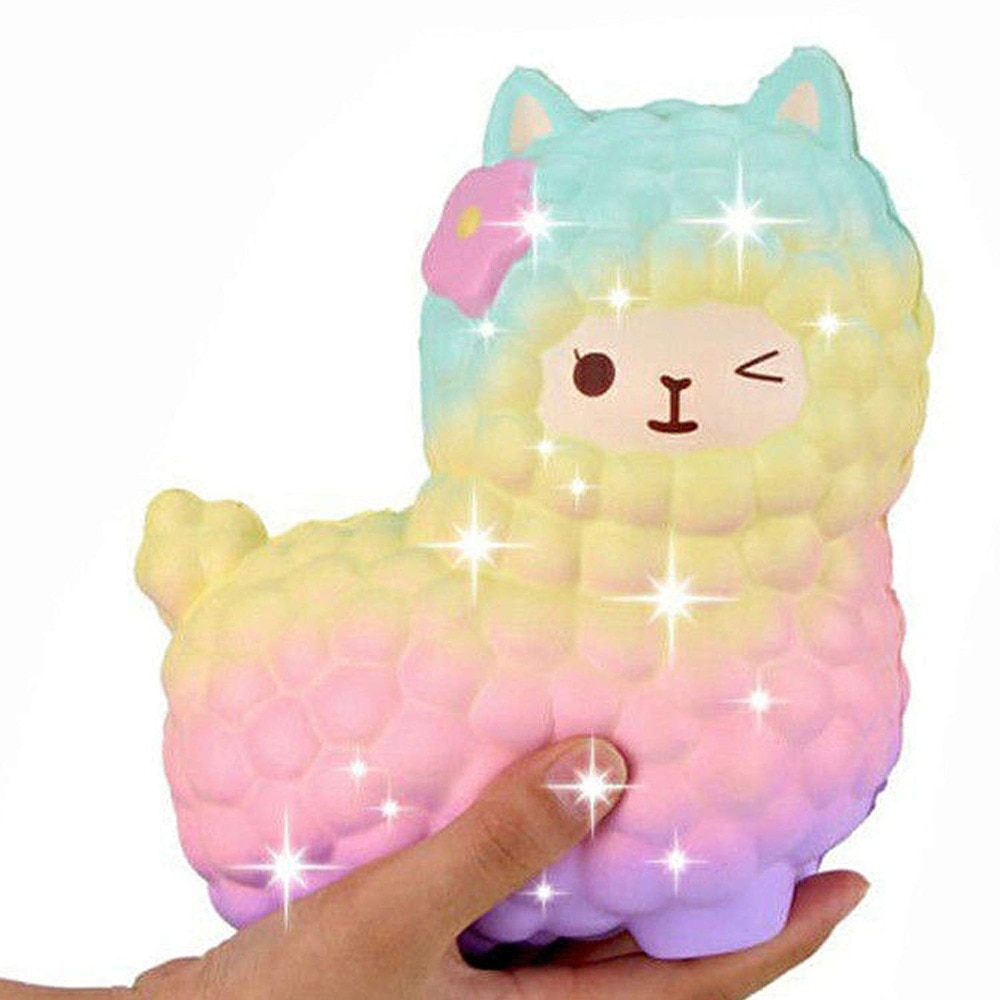jumbo sheep alpaca squishy cute galaxy slow rising animal squishy smooshy mushy squish wholesale exquisite kids gift