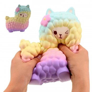 jumbo sheep alpaca squishy cute galaxy slow rising animal squishy smooshy mushy squish wholesale exquisite kids gift