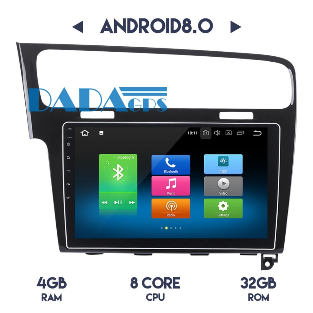 10.2 inch Android 8.0 Car Radio DVD Player GPS Navigation For Volkswagen VW GOLF 7 2013 2014 2015 2016 2017 Car Stereo Audio GPS