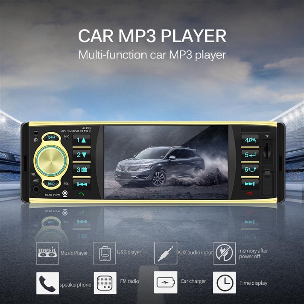 4.1 TFT HD Digital Bluetooth Car MP5 Player MP4 APE MP3 Player With USB/SD FM Radio Digital Clock Steering Wheel Remote Control