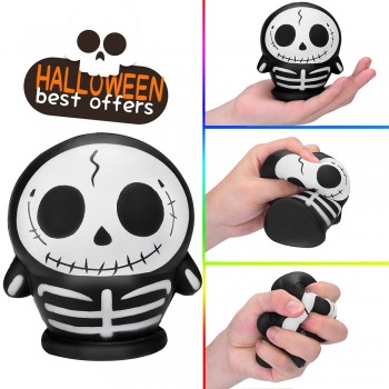 Dropshipping Cute Squishy Cat slow rising Squeeze Healing Fun Kids Halloween Skulll Scented Squishies Slow Rising Kids Toys L912