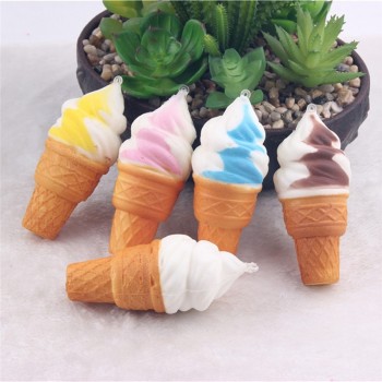 10cm Ice Cream squeeze toy Simulation Cake Slow Rising Straps Bread Toys Strap Ice cream toy Squishes