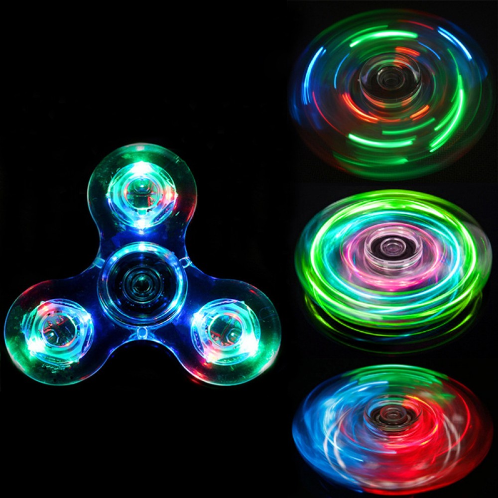 Trefoil Stars Shine In The Dark Fidget Spinner Hand Top Spinners Glow In Dark Light Figet Spiner Finger Cube Stress Relief Toy E